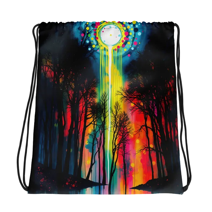 Piece from my alien forest series, drawstring bag product image (1)