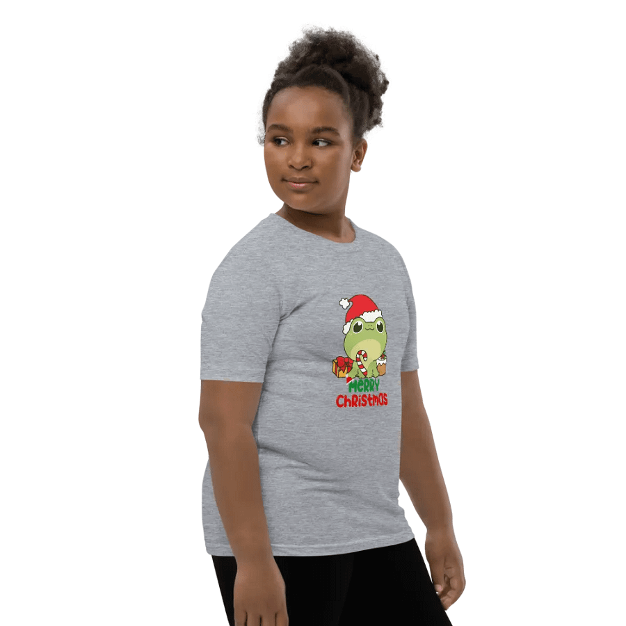 Festive Frog Christmas Youth T-Shirt product image (141)