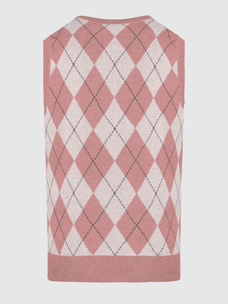 Horns Over Hoops Diamond Blush Knitted V-Neck Vest product image (20)