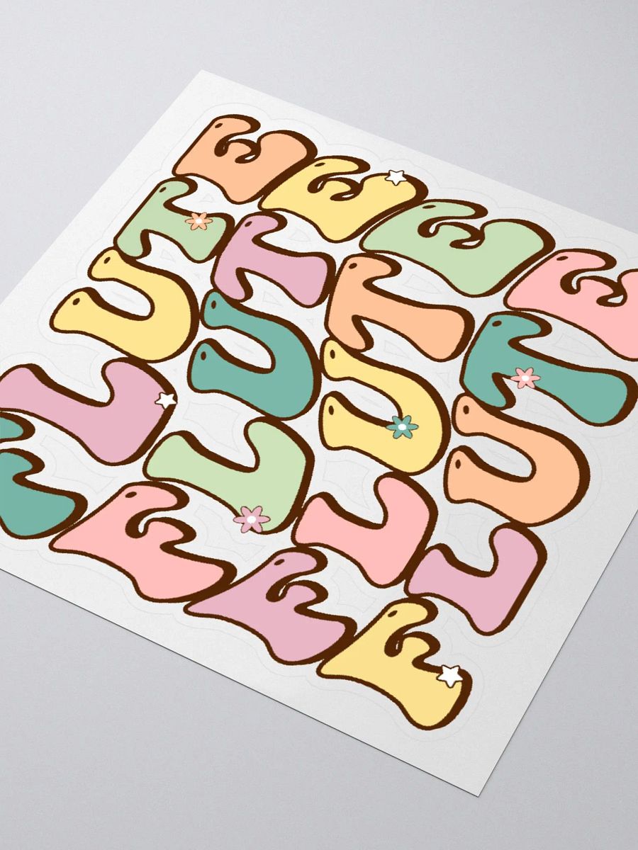 Groovy Wavy Flute Sticker Pastel Font product image (3)