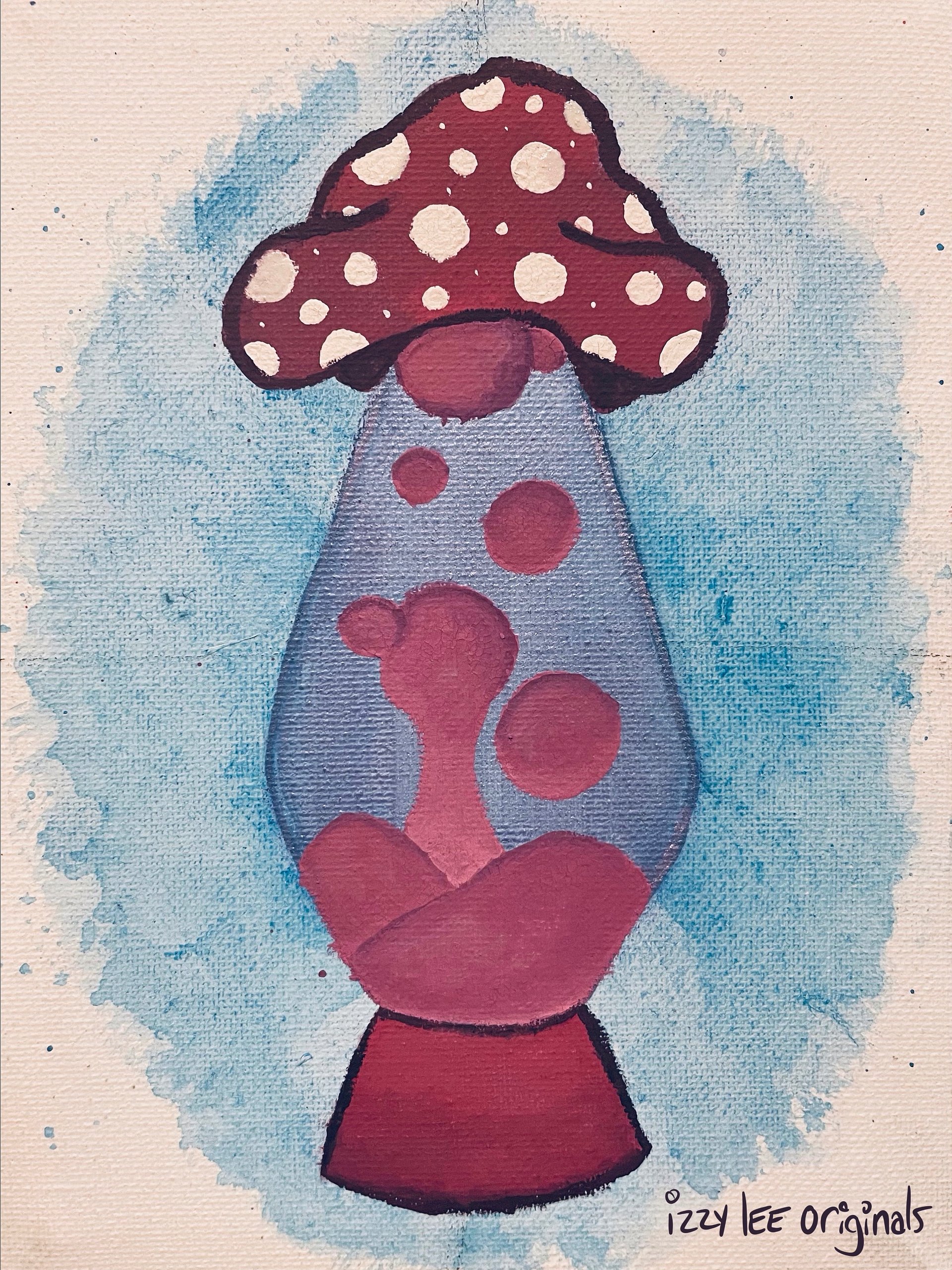 Mushroom Lava Lamp Painting Print product image (1)