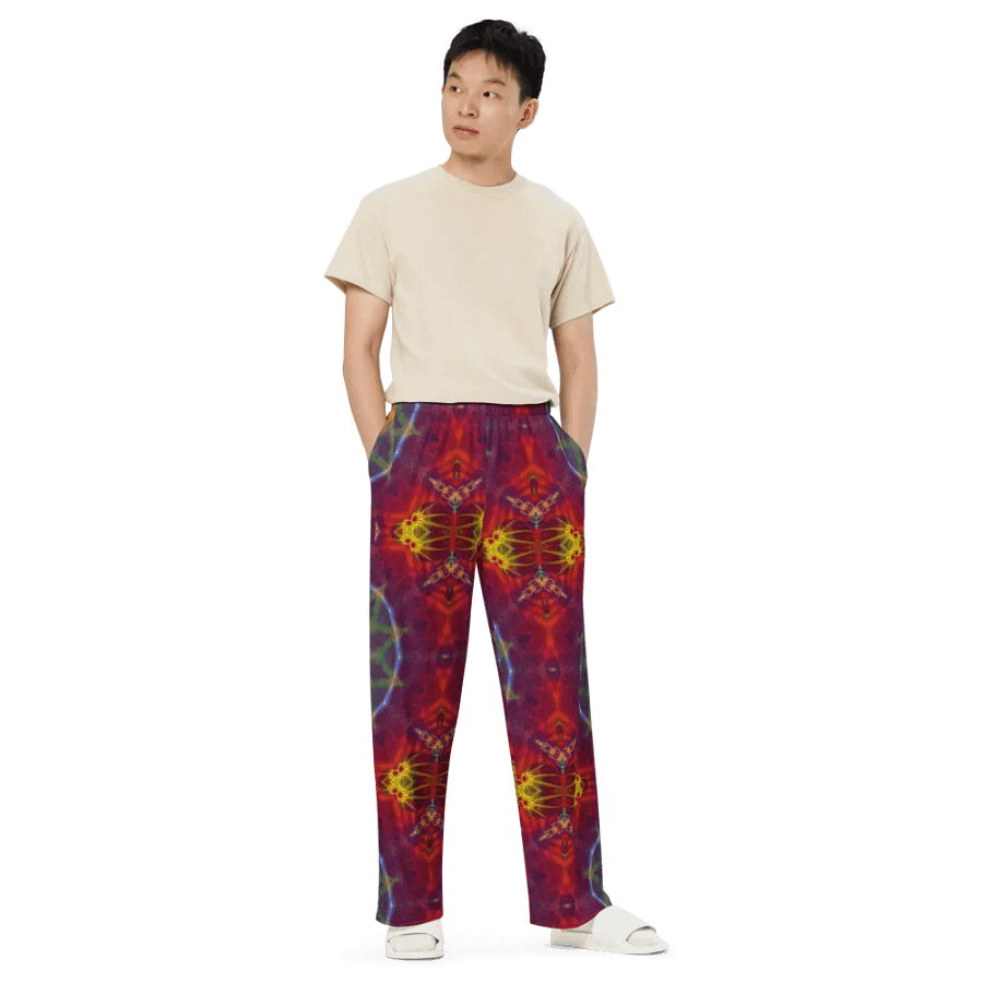 Orange and Purple Kaleidoscope Wideleg Pants product image (6)