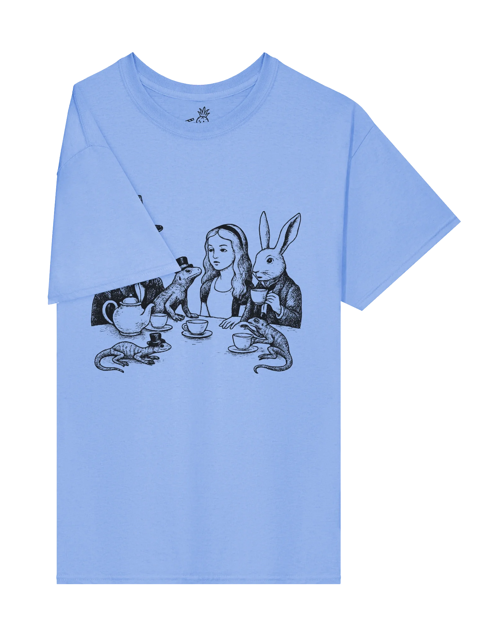 Lizards at the Mad Hatter Tea Party Alice in Wonderland Boxy Fit Unisex T-Shirt product image (16)