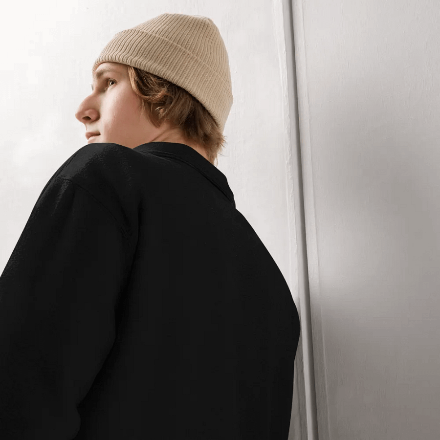 *not* mentally linear. (white) embroidered quarter zip product image (3)