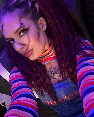 Happy Halloween 🩸🔪 #chucky #chuckydoll #chuckymakeup #halloween #rave #cosplay #Kickstreamer #kick #streamer #bo6