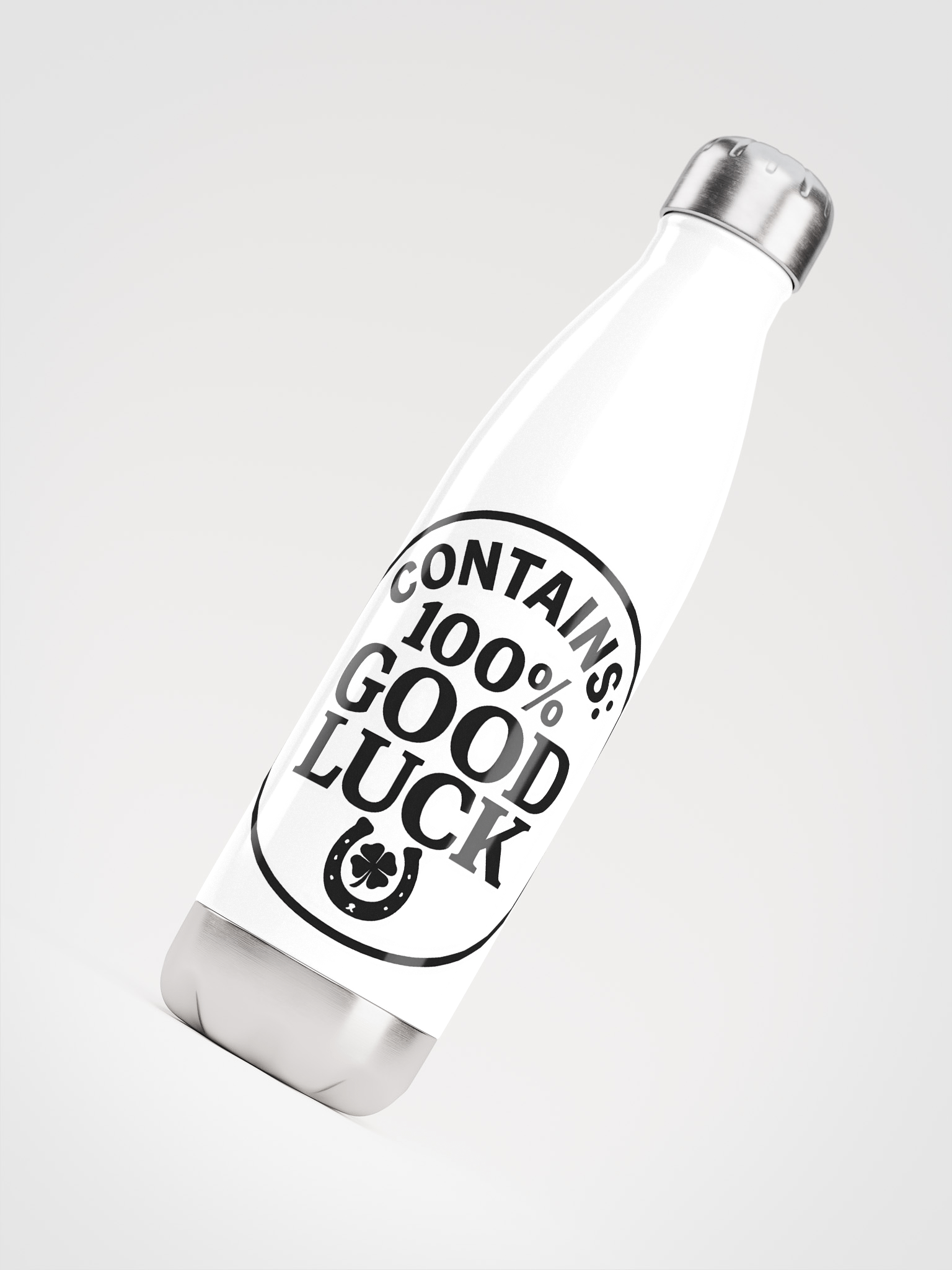 The "100% Good Luck" Stainless Steel Water Bottle product image (4)