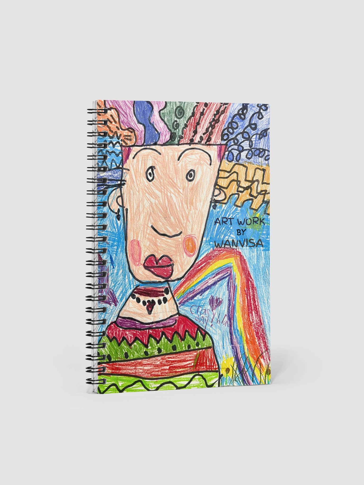 Rainbow Girl Art Notebook – Artwork by Wanvisa product image (1)