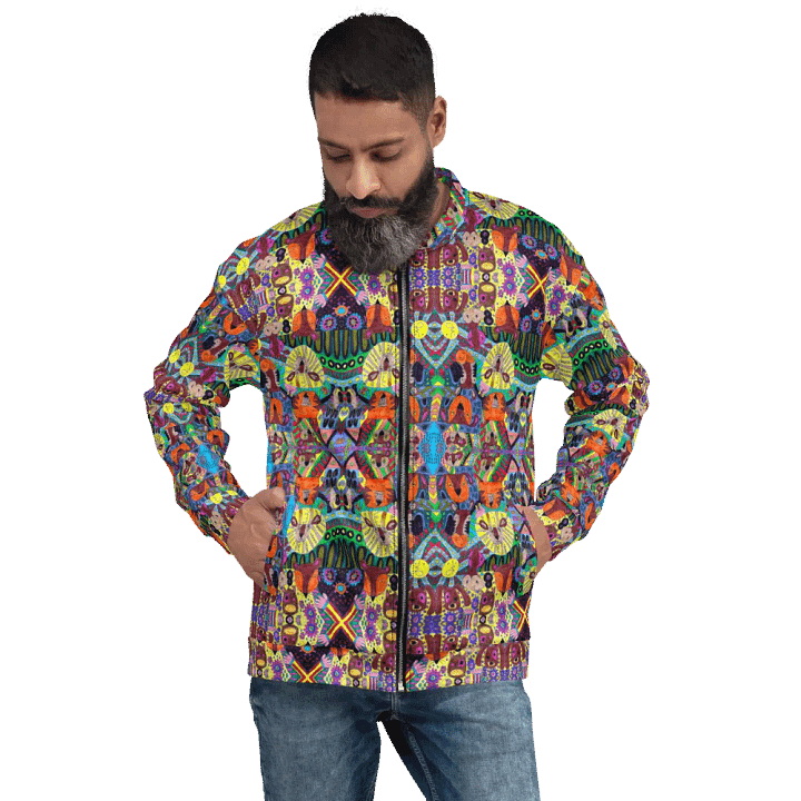 Abstract Doodle Animals Unisex Bomber Jacket product image (2)