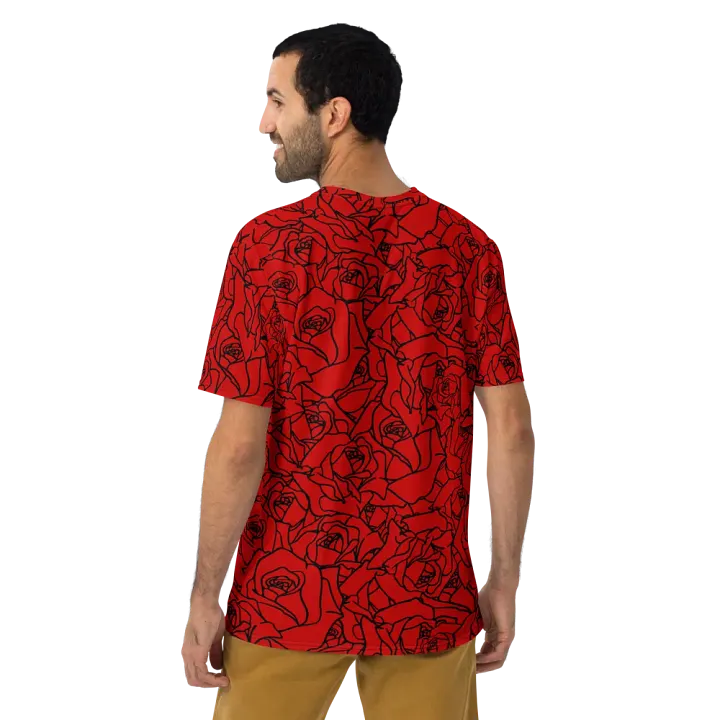 Loads of Roses · red-black crew neck t-shirt product image (2)