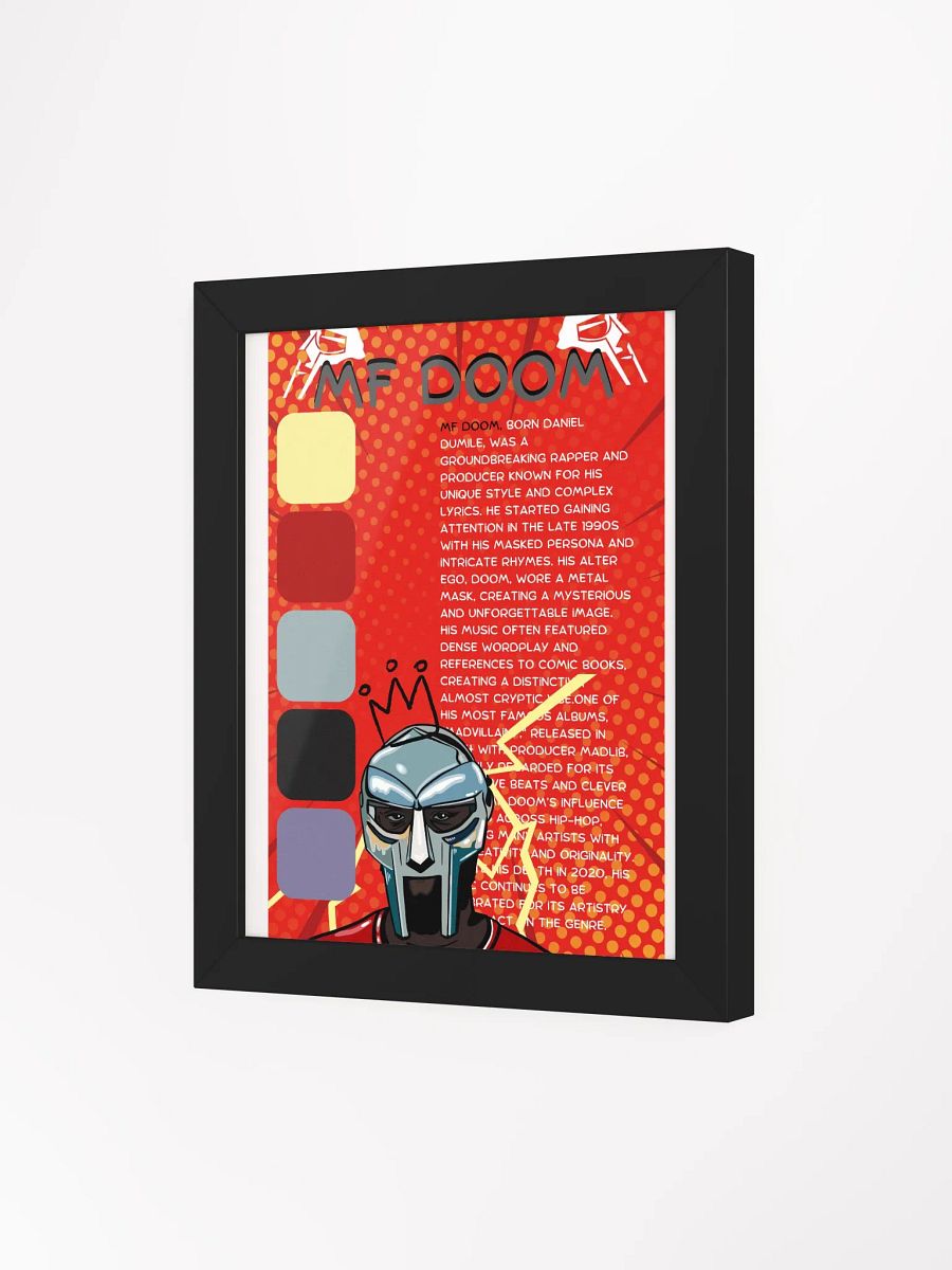 (8x10in) MF DOOM: Framed Matee Poster product image (3)