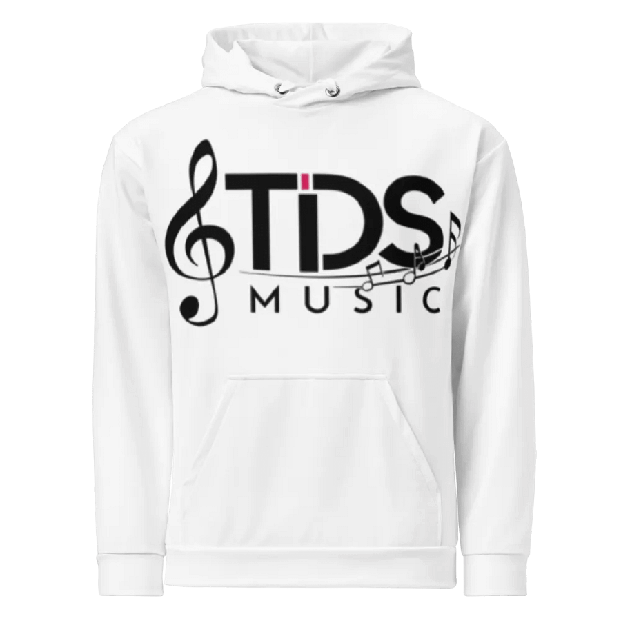 TDS Music Logo Unisex Recycled Hoodie - White, Musical Design product image (3)