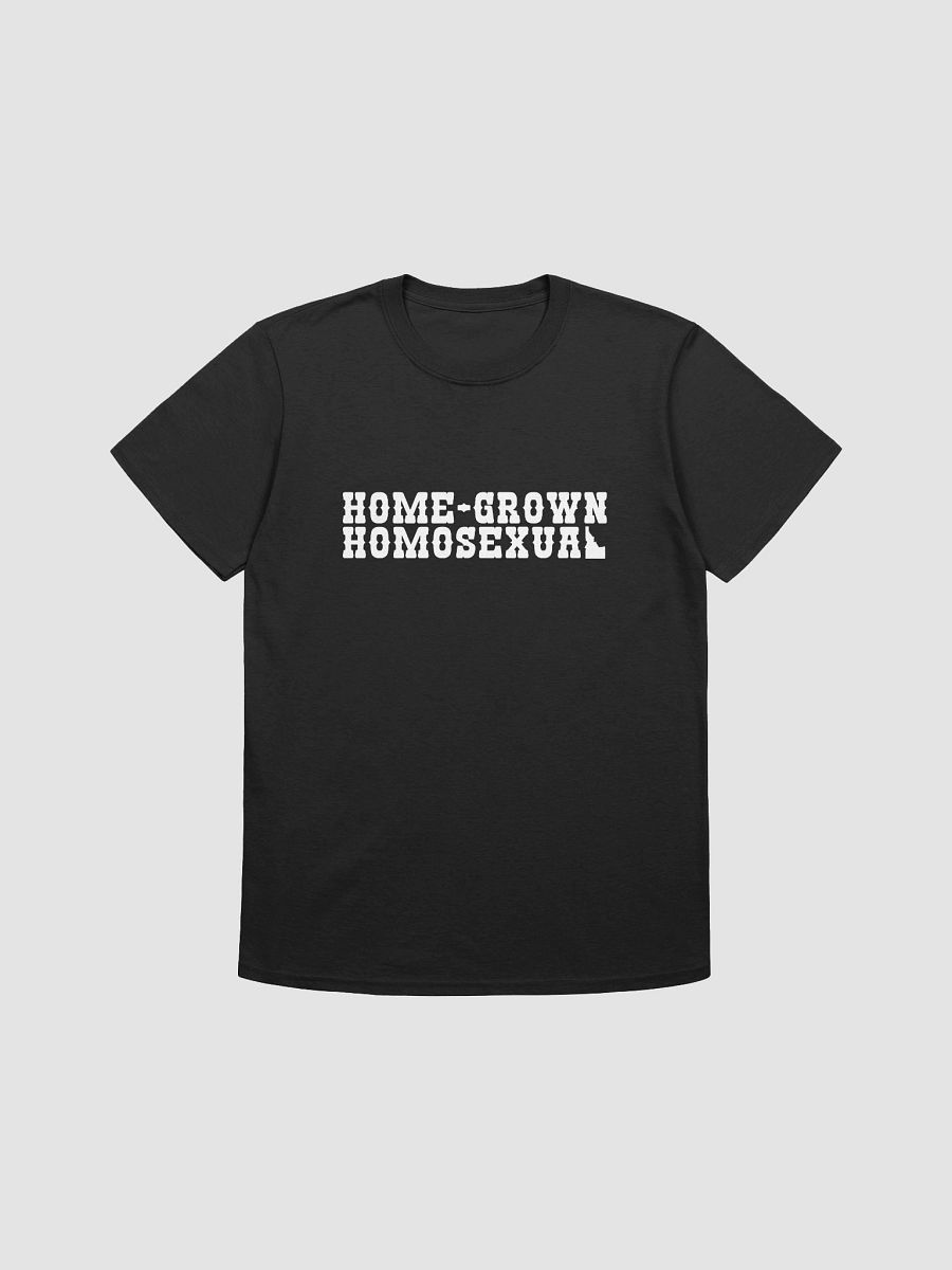 "HOME-GROWN HOMOSEXUAL" dark t-shirt product image (1)