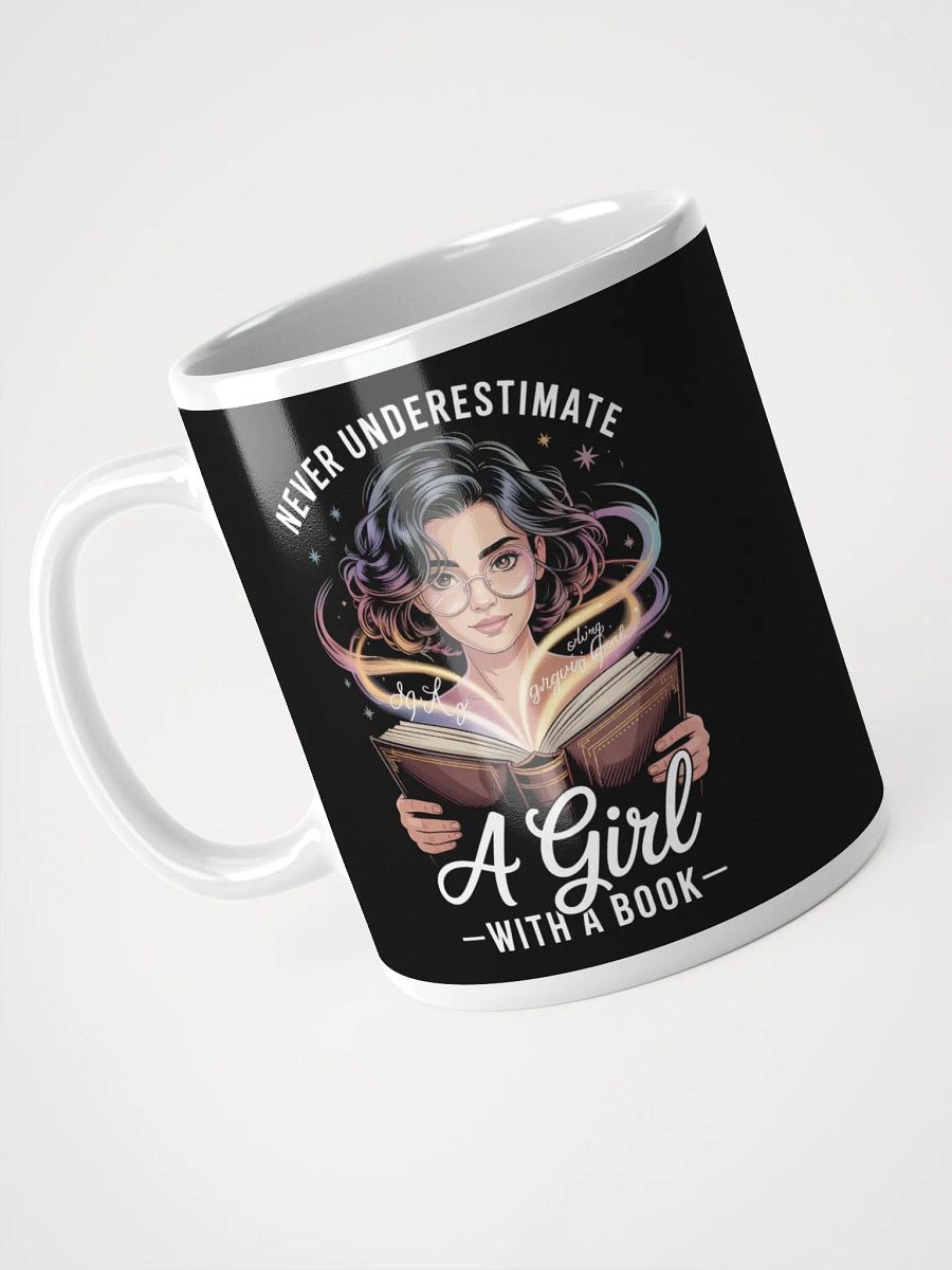 Never Underestimate a Girl with a Book – Empowering Book Lover Mug product image (3)