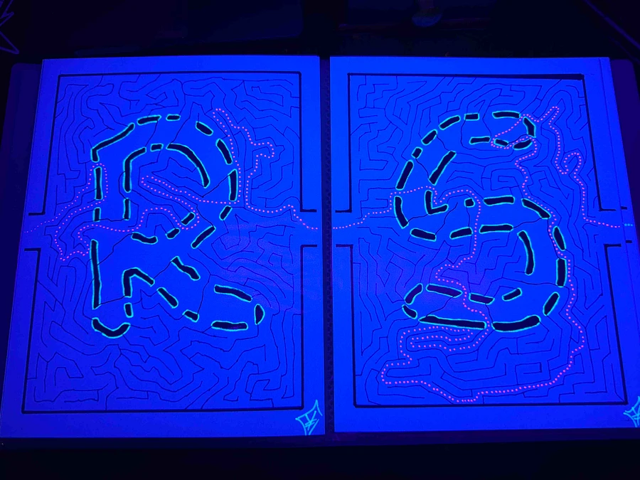 The aMAZEking alphabet ~Enhanced~ Black Light Answer Key Version product image (10)