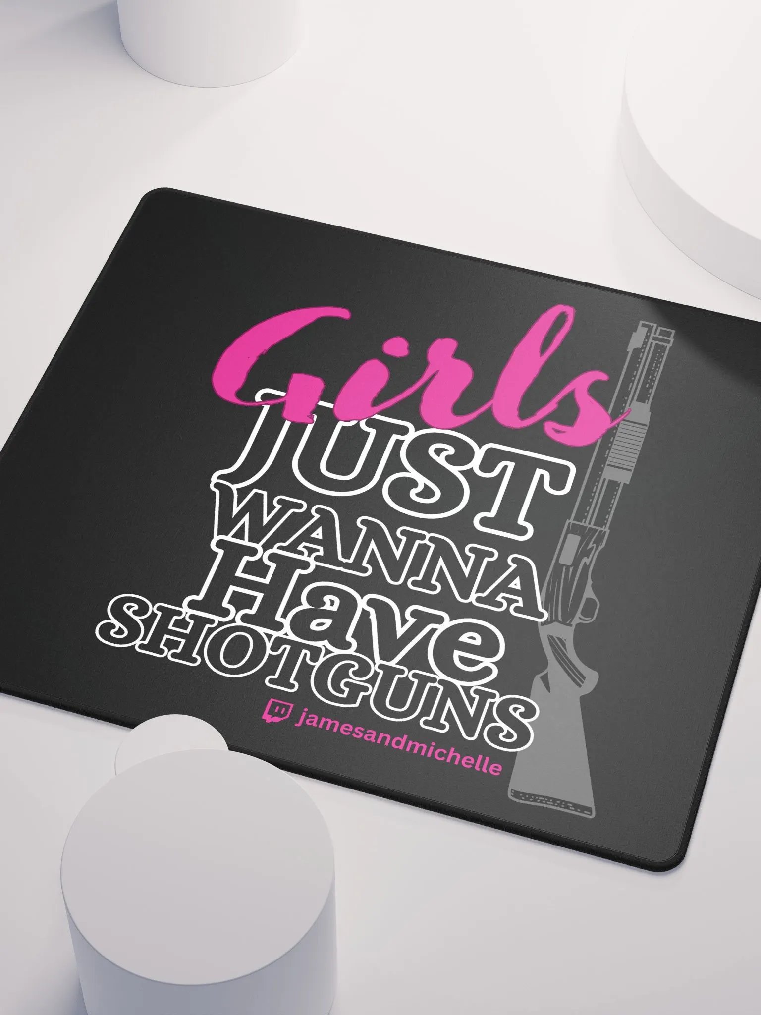 Girls Just Wanna Have Shotguns, Gaming Mouse Pad 18″×16″ product image (4)