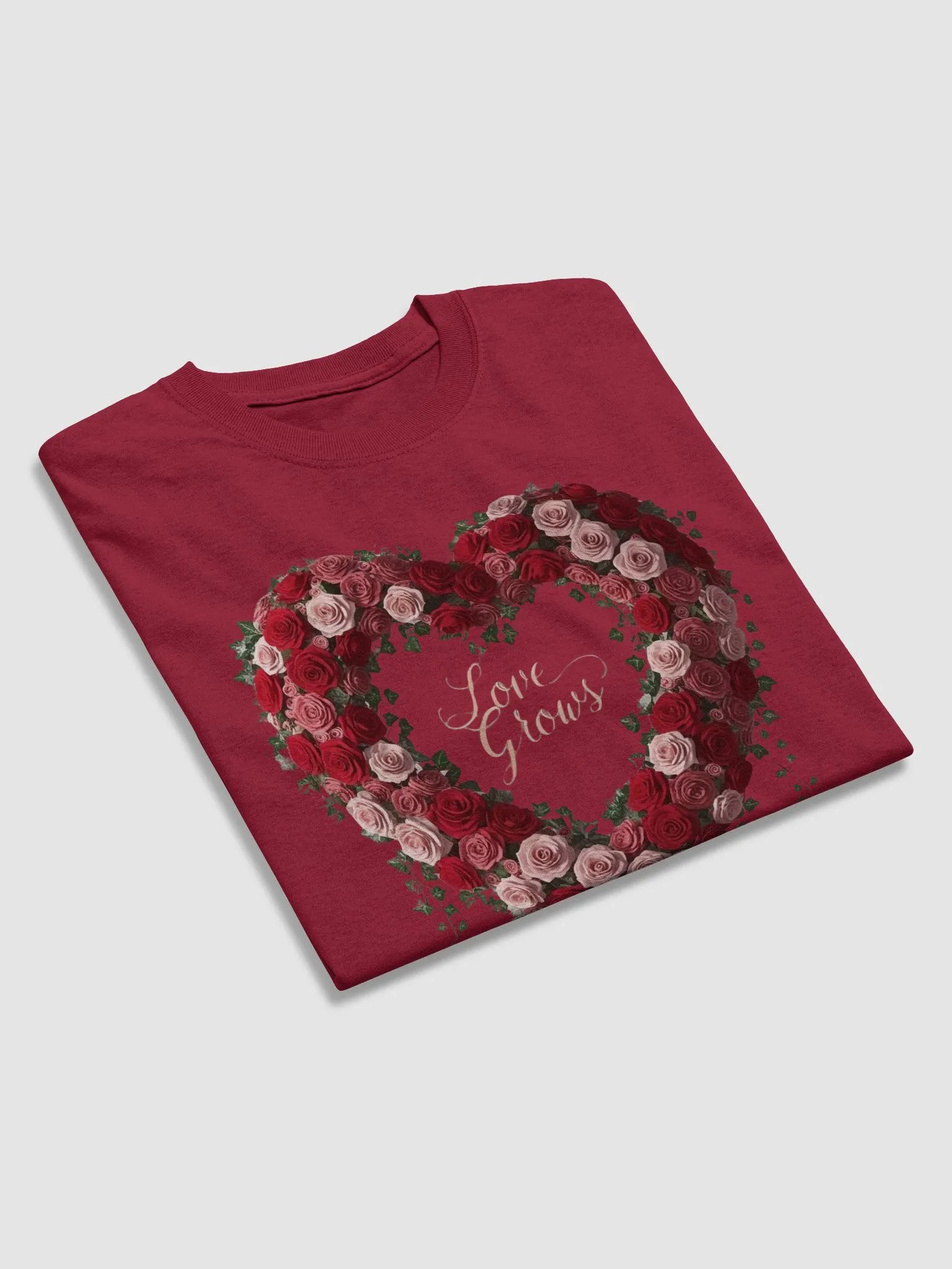 Love Grows Floral Heart T-Shirt product image (6)