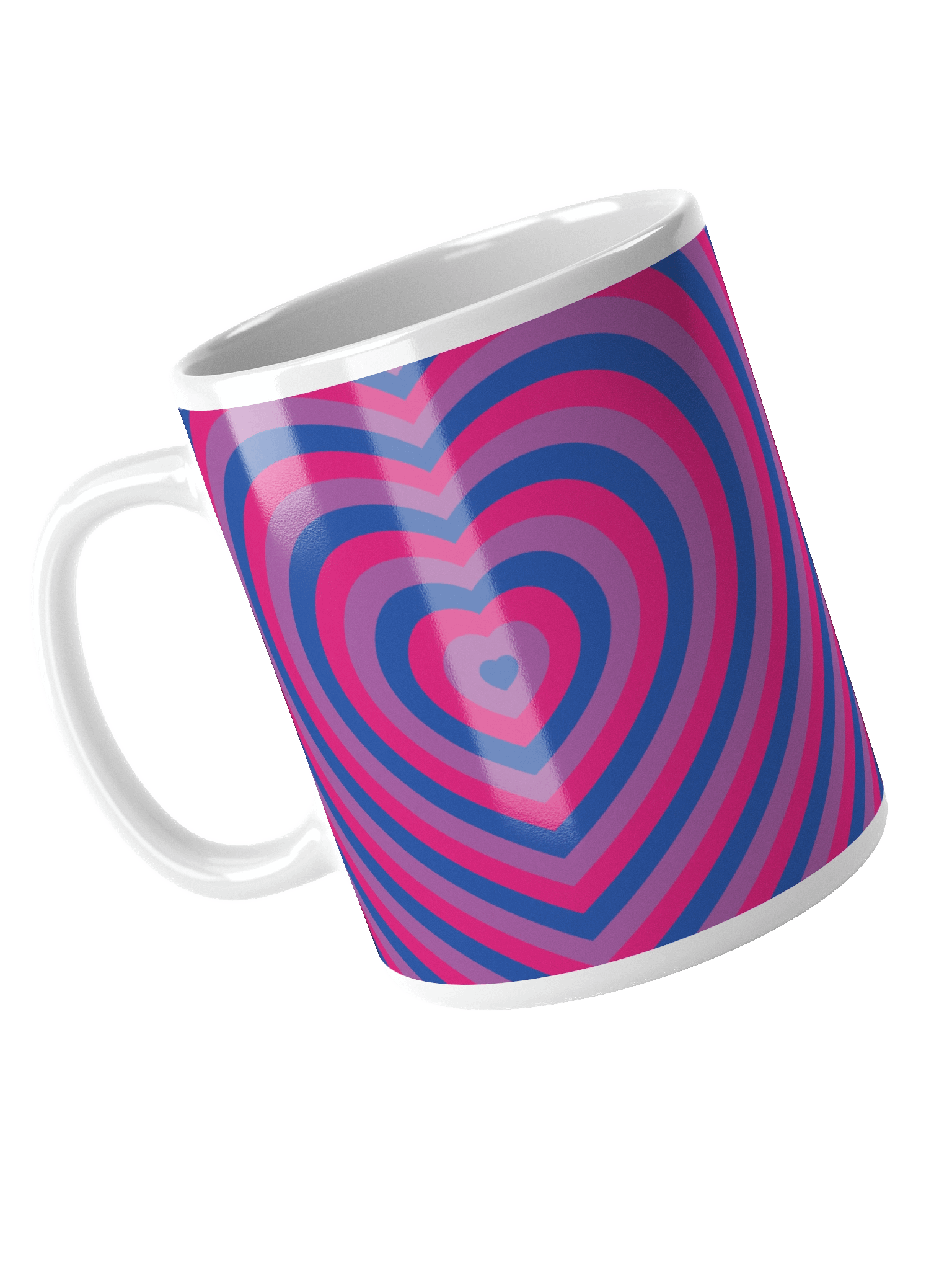 Bisexual Pride Hearts Mug (Right-handed) product image (4)