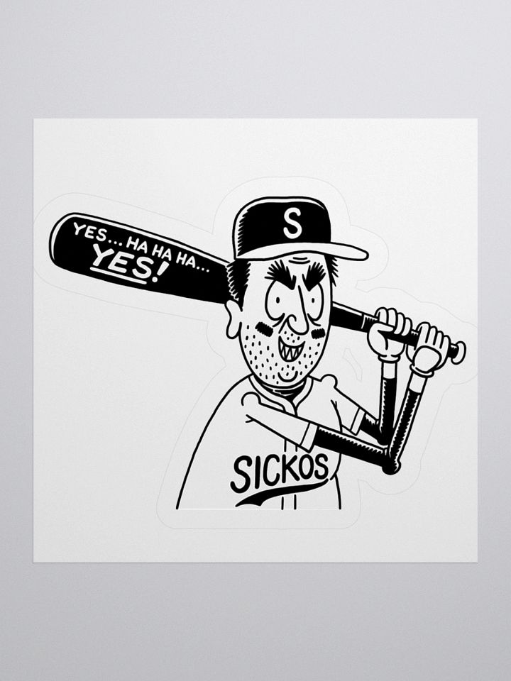 Sickos Baseball Character Sticker (3 Sizes) product image (2)