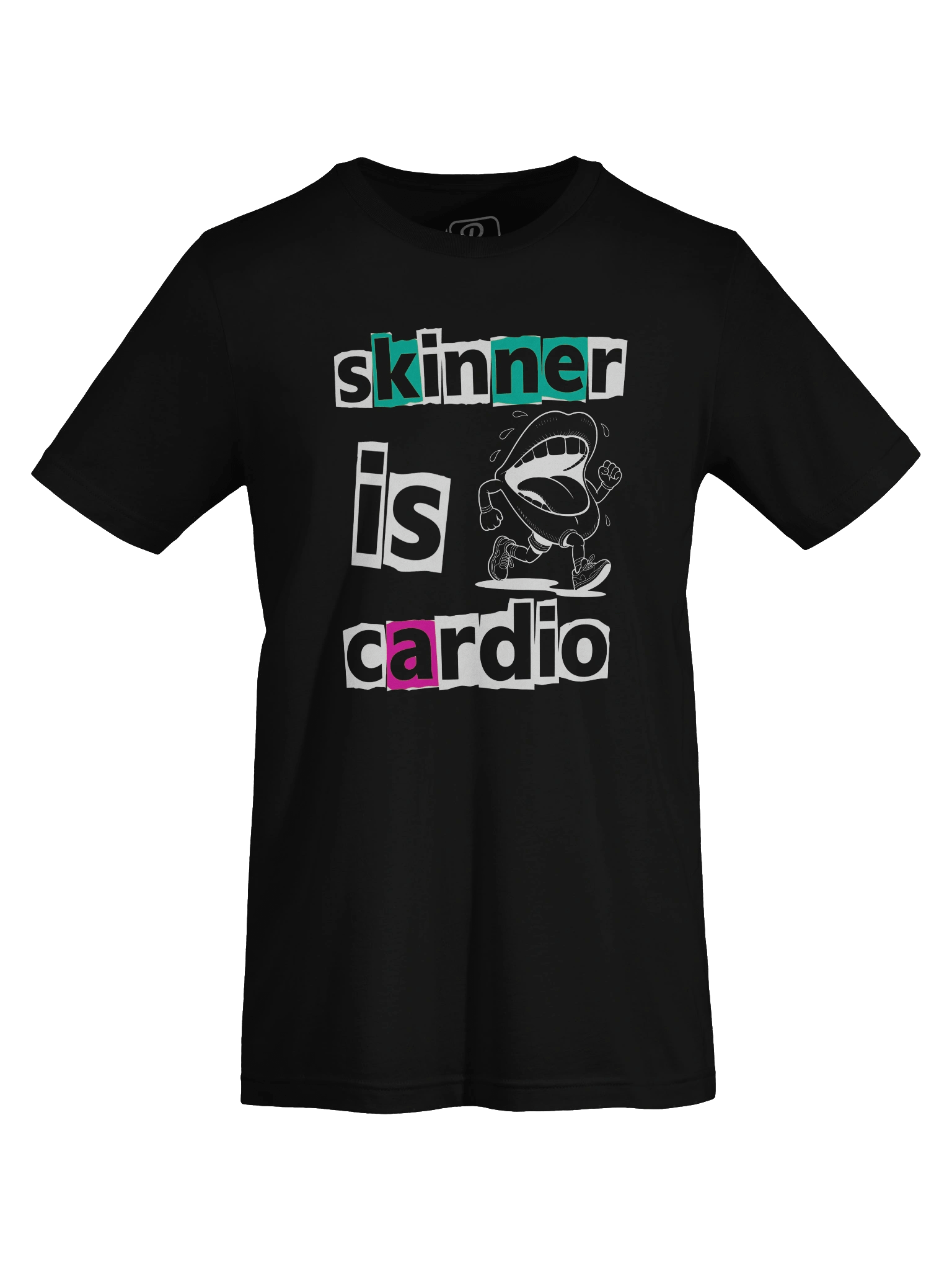 Skinner Is Cardio – Funny Cape Flats Slang Graphic Tee (Unisex, Black/Navy) product image (5)