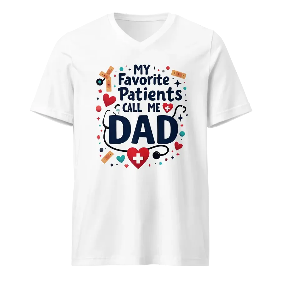 Dad's Favorite Patients V-Neck Tee product image (1)