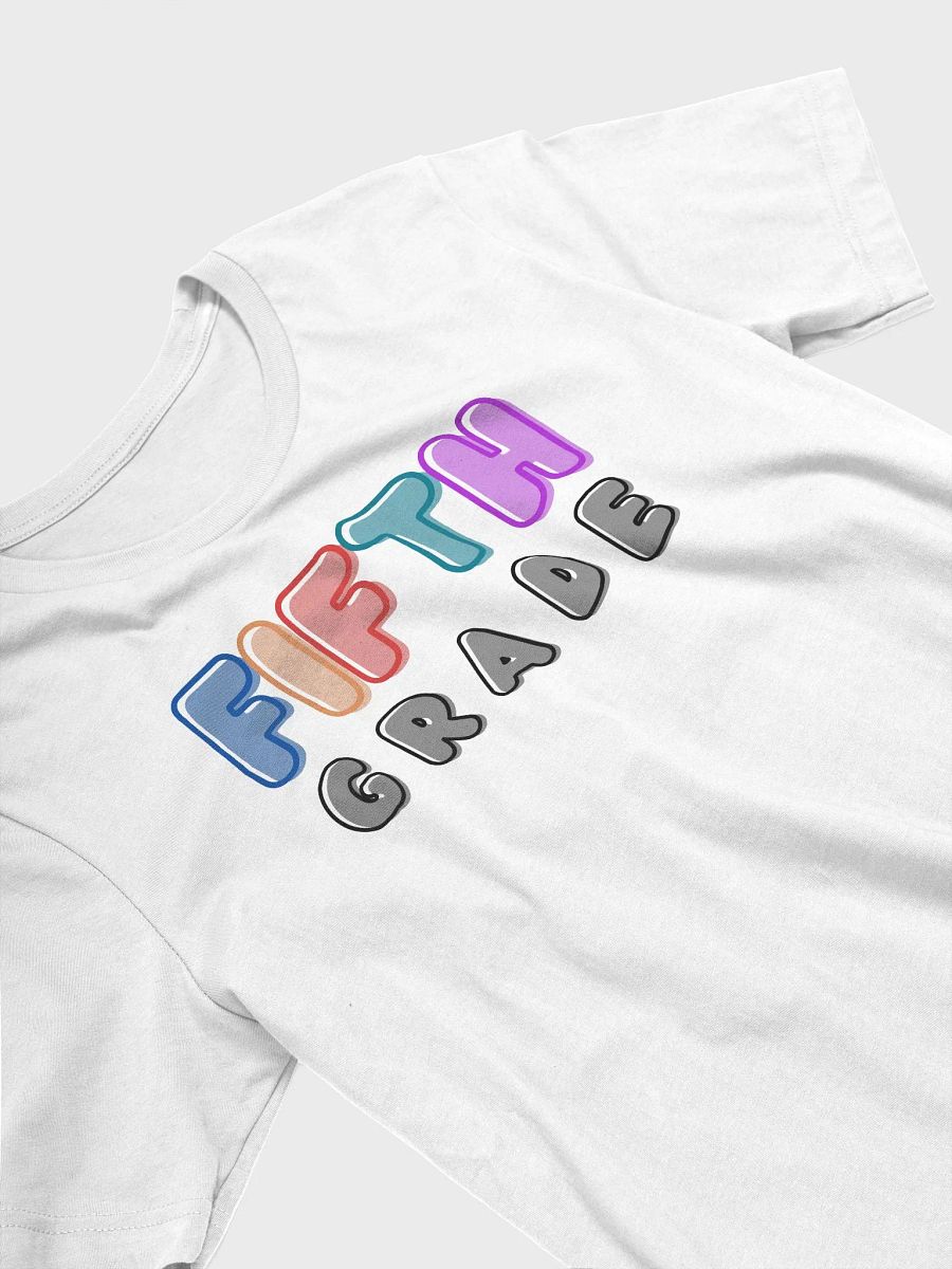 5th Grade Teacher Bubble Letters Graphic T-Shirt product image (3)