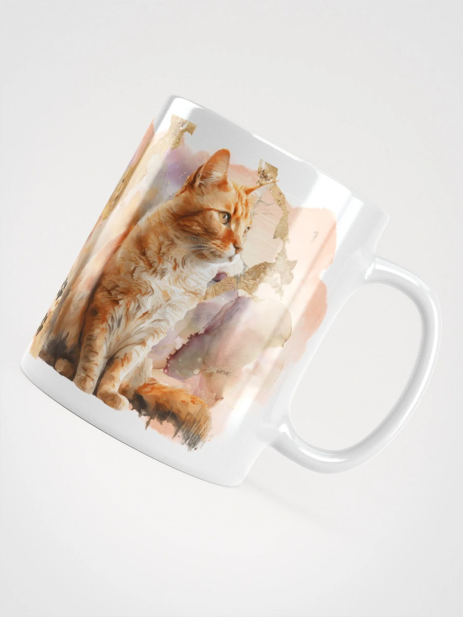 Orange Fluff Cat Watercolor Style Mug product image (5)