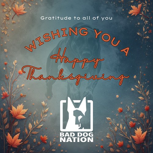 Happy Thanksgiving! May your turkey be juicy, your gathering be peaceful, and may your dogs remember all the training you swe...