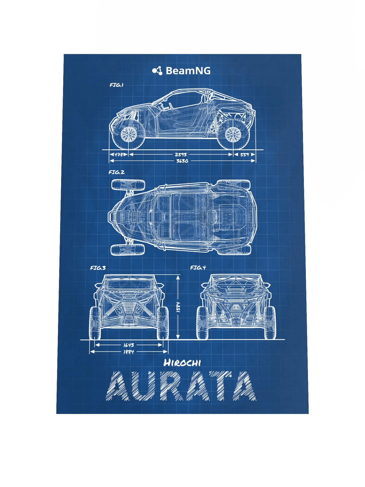 Hirochi Aurata Blueprint Poster product image (1)