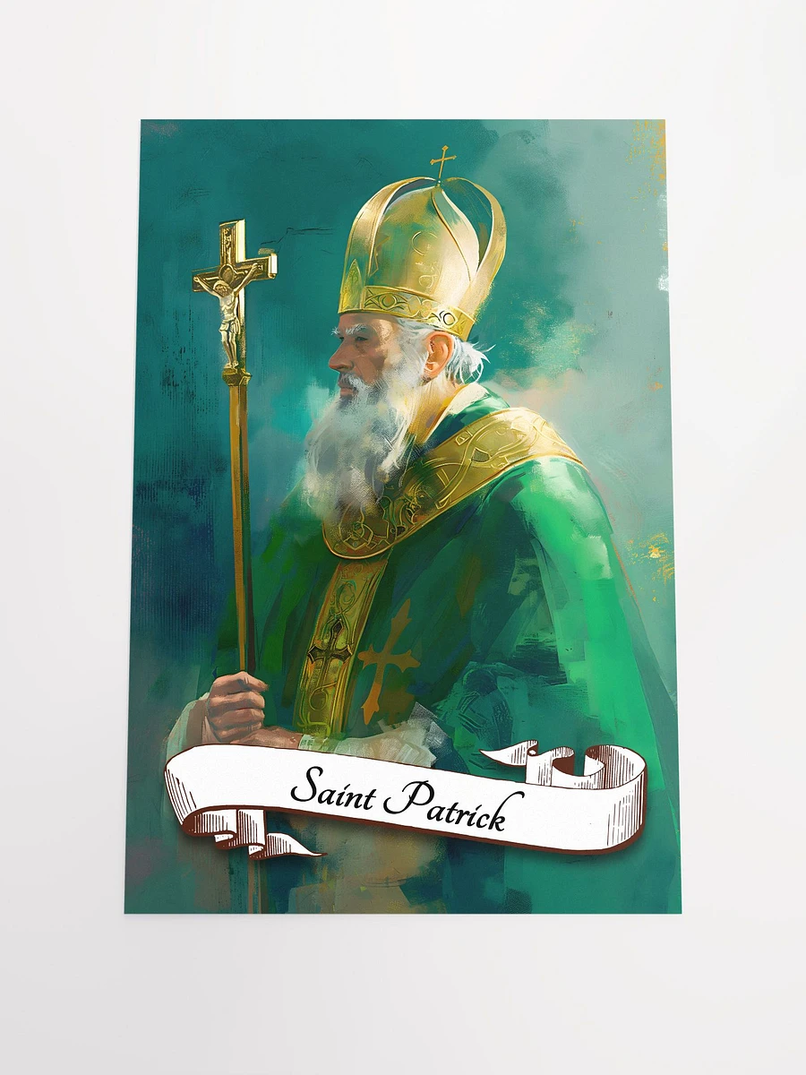 Saint Patrick Apostle Patron Saint of Ireland, Migrants, Engineers Matte Poster product image (3)