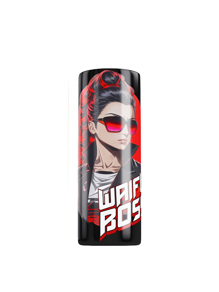 Waifu Boss 20 oz Skinny Stainless Steel Tumbler - Black - v2 product image (1)