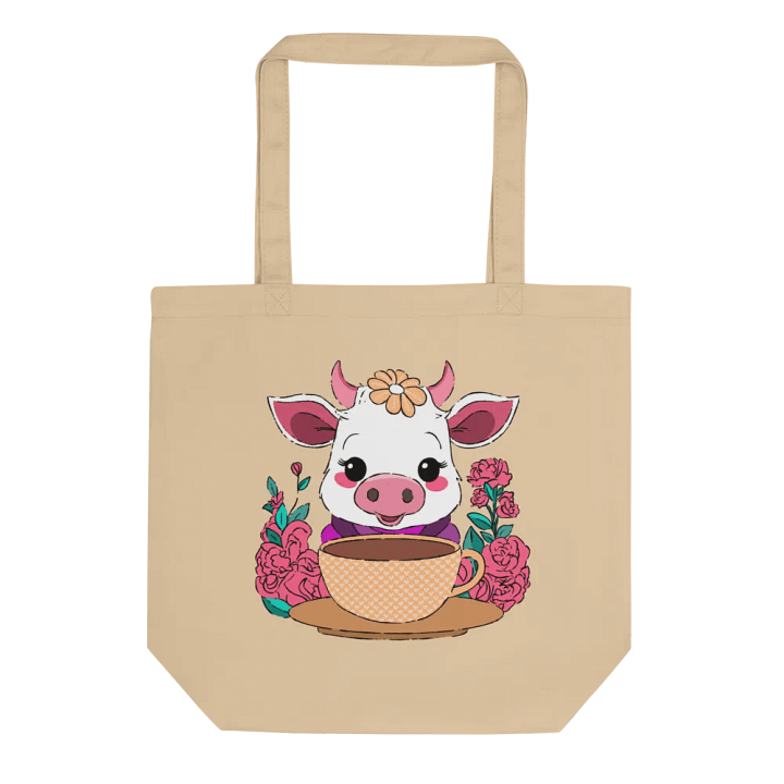 Coffee Break Cow Eco Tote Bag product image (2)