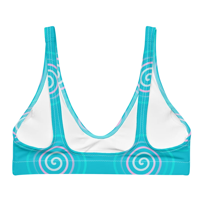 Beautiful Minimalist Ocean Swirl Pattern Padded Bikini Top product image (2)