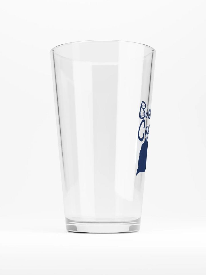 BOURNE to Cape Cod™ | 16 oz Shaker Pint Glass | Classic Coastal Drinkware for Beer, Cocktails & More | Navy Blue Logo product image (2)