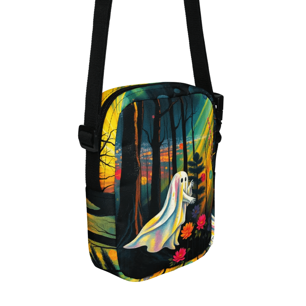 Whimsical Forest Ghost All-Over Print Crossbody Bag product image (3)