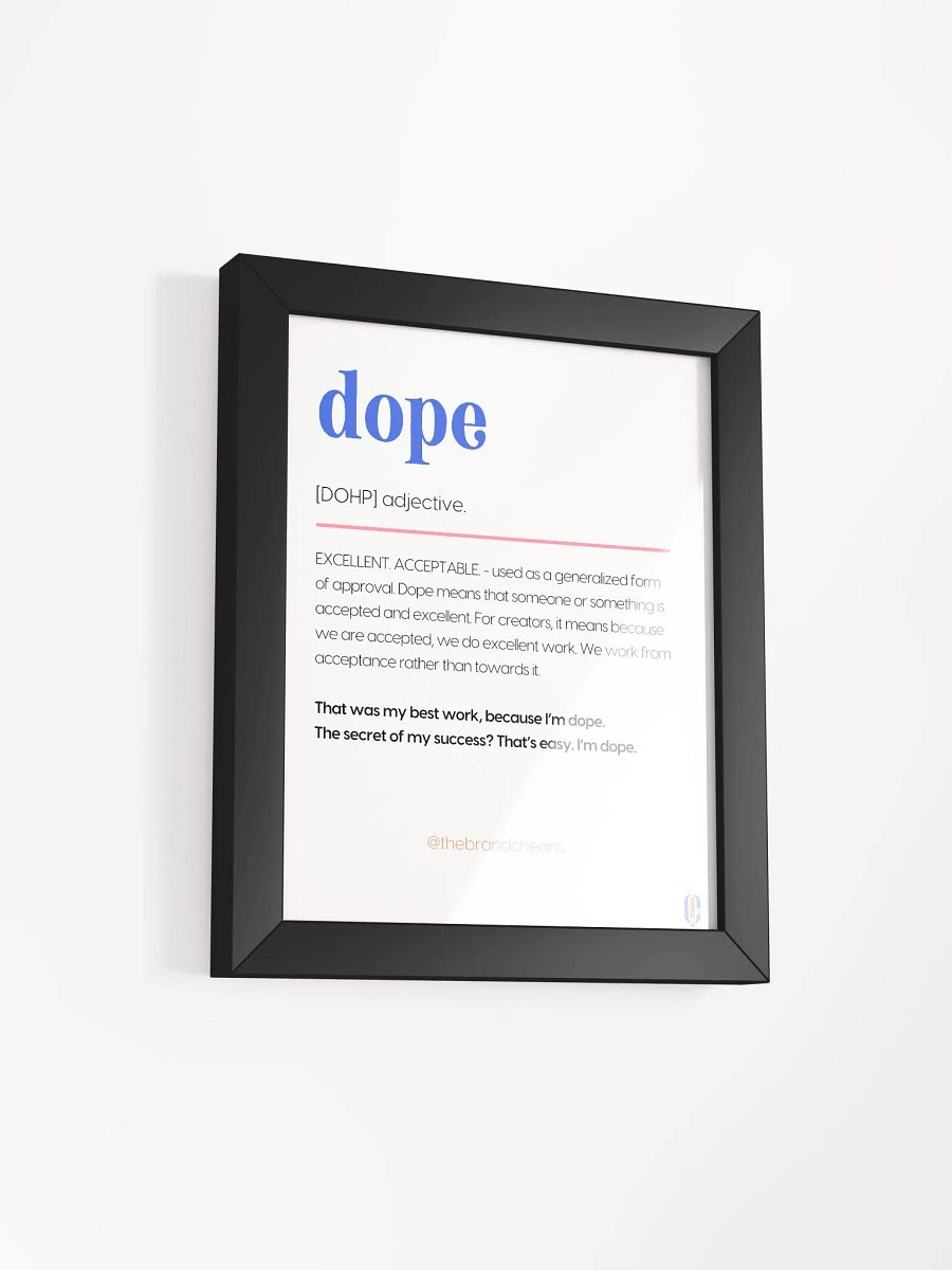 Vibrant Ayous Wood Framed DOPE Poster product image (55)