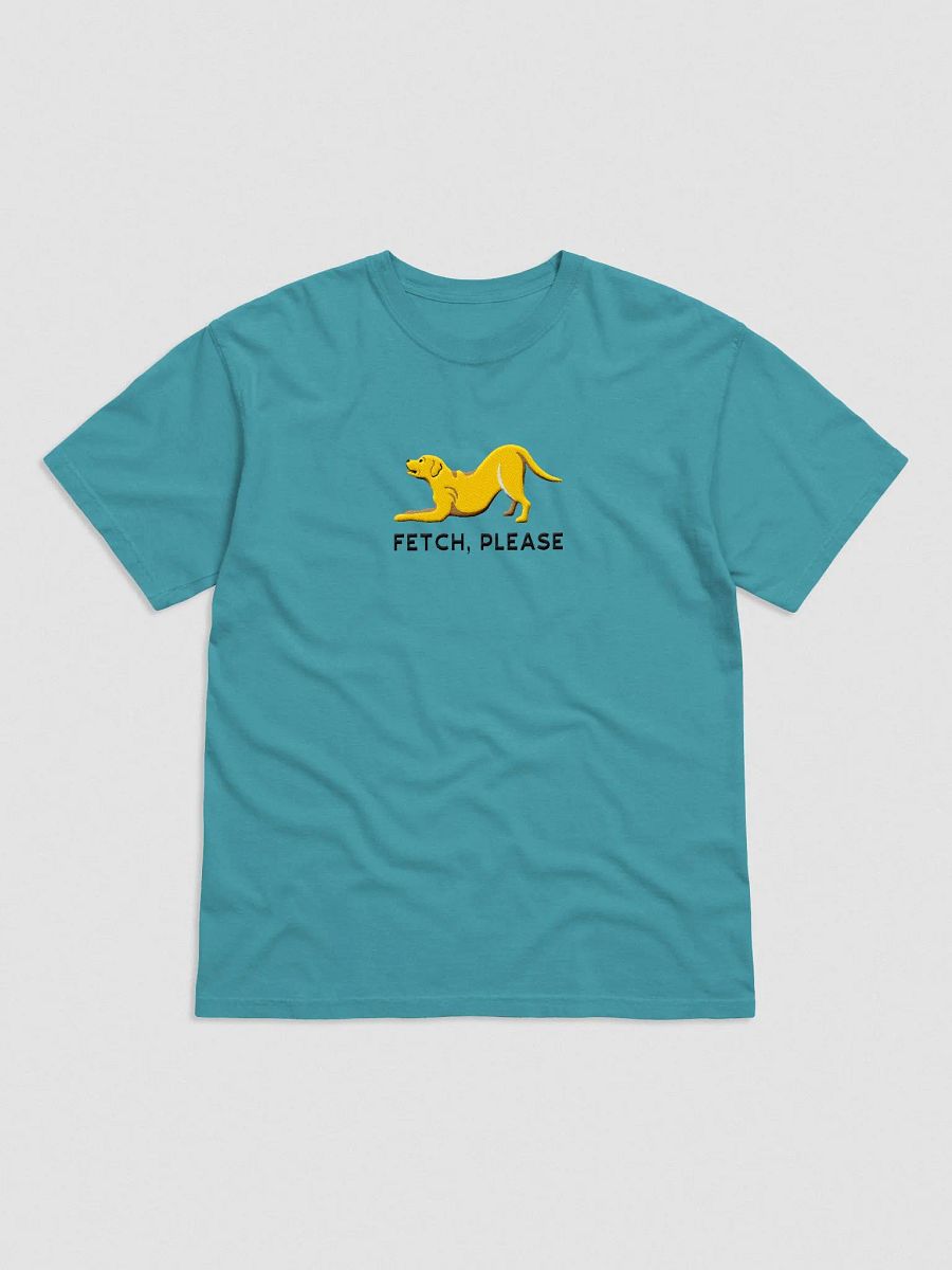 Fetch Please T-Shirt(Embroidered) of a Labrador Retriever(Yellow) product image (4)