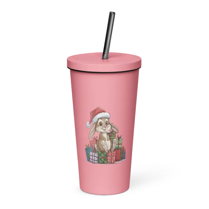 Santa Bunny Insulated Tumbler with a Straw product image (1)