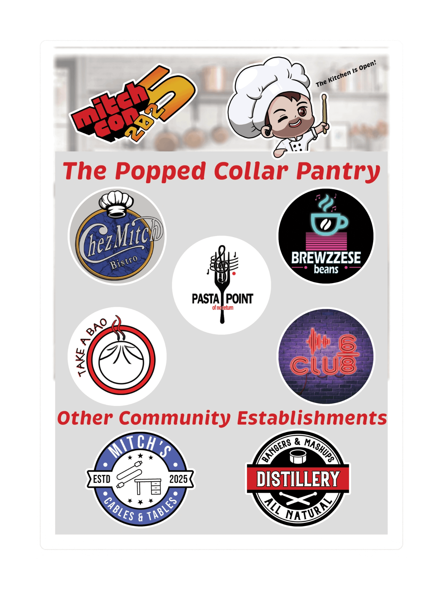 Popped Collar Pantry Sticker Sheet product image (1)