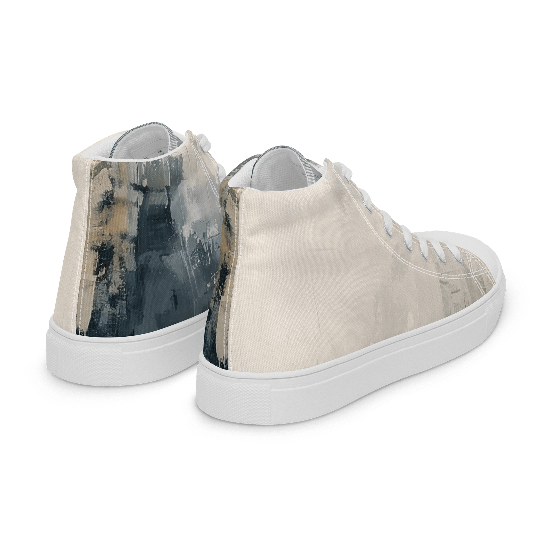 Harmonious Brushstrokes High Top Canvas Shoes product image (7)