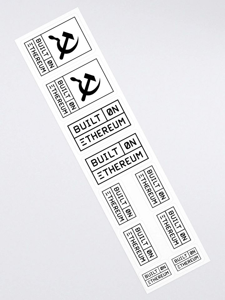 Built on Ethereum sticker set by vectorized product image (2)