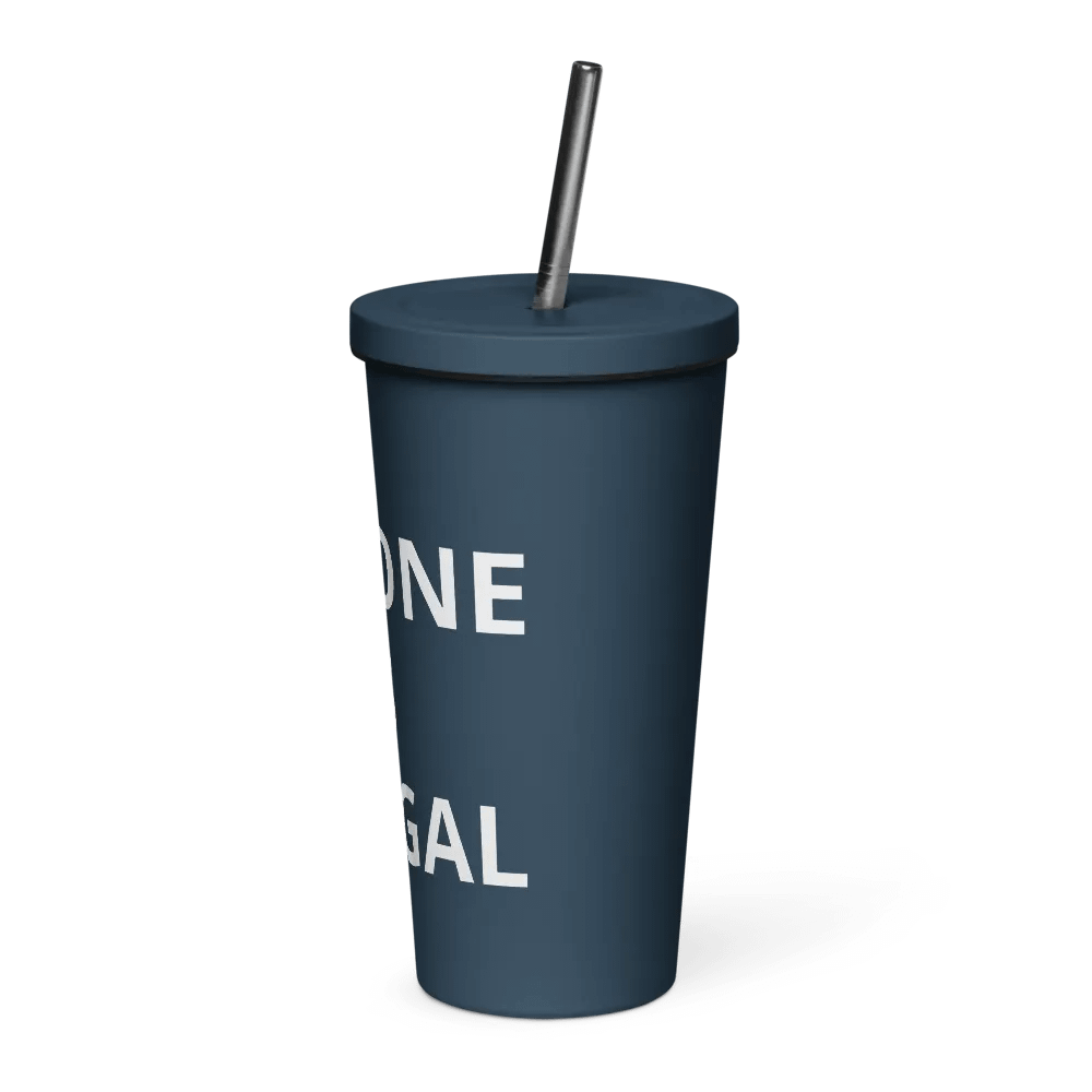 Pris-No One Is Illegal -INSULATED TUMBLER WITH A STRAW product image (3)