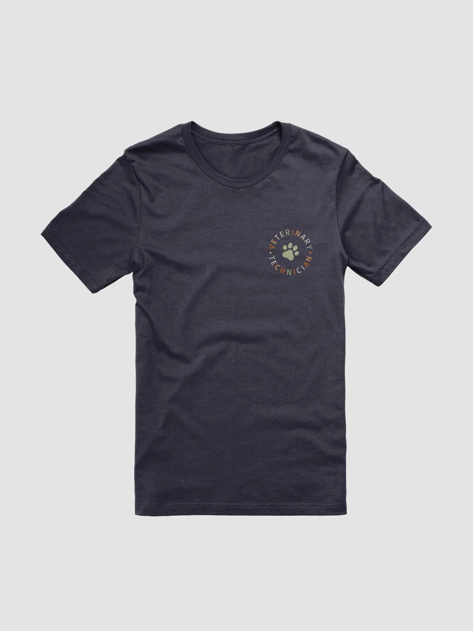 "Veterinary technician - pastel colors" t-shirt (dark background) product image (1)