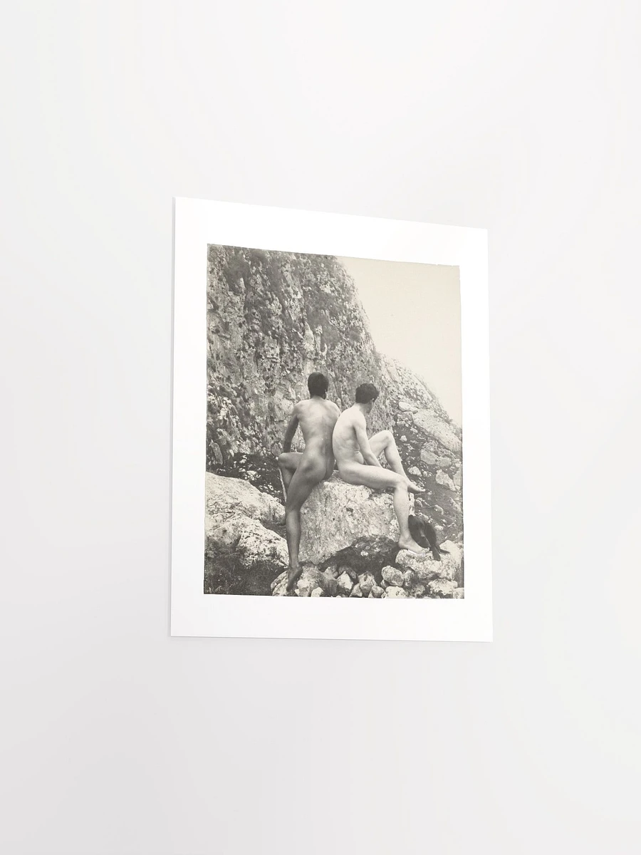 Two Nude Male Youths On Rock by Wilhelm von Gloeden (c. 1890) - Print product image (3)