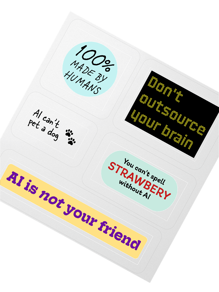 Anti-AI sticker combo product image (5)