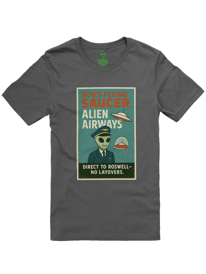 Roswell Alien Airways UFO Retro Airline Pilot Poster Unisex T-Shirt product image (37)