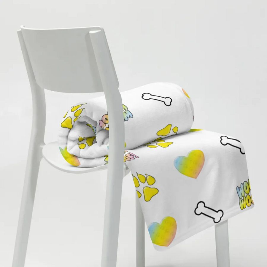 Pup Wrex Emojis - Throw Blanket product image (8)