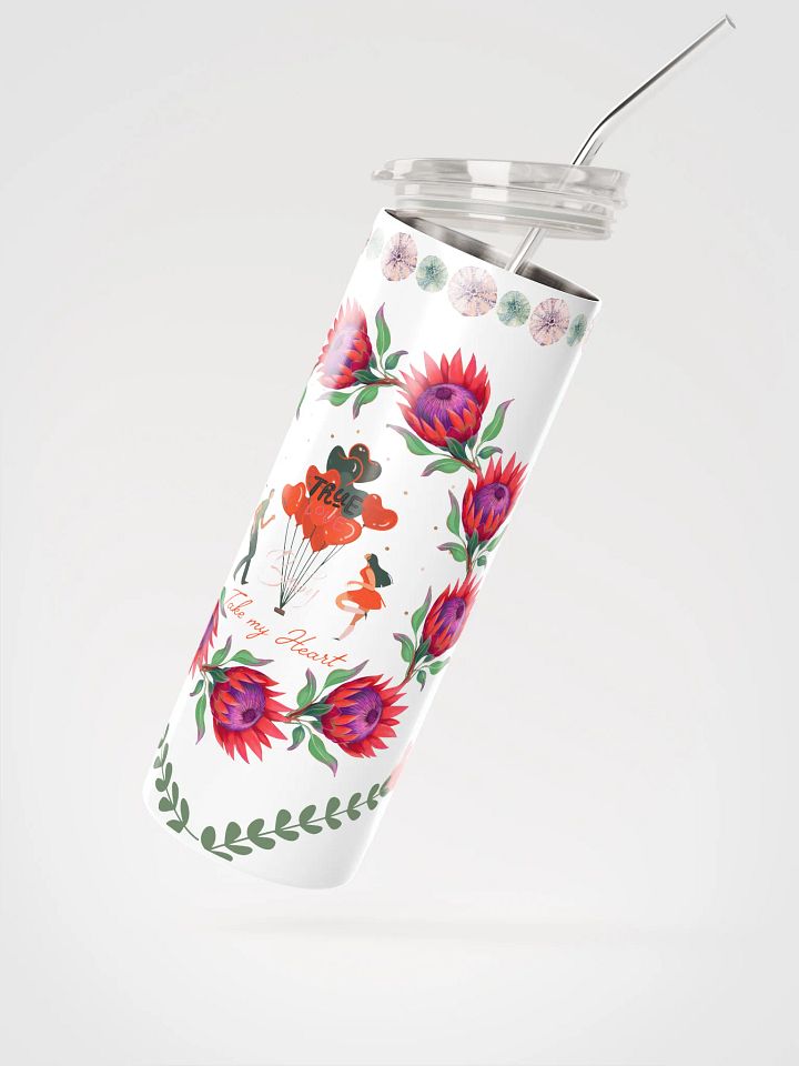 20oz Vacuum Insulated Stainless Steel Tumbler with leak proof lid, reusable Straw, True love Tumbler Mug Flasks product image (2)