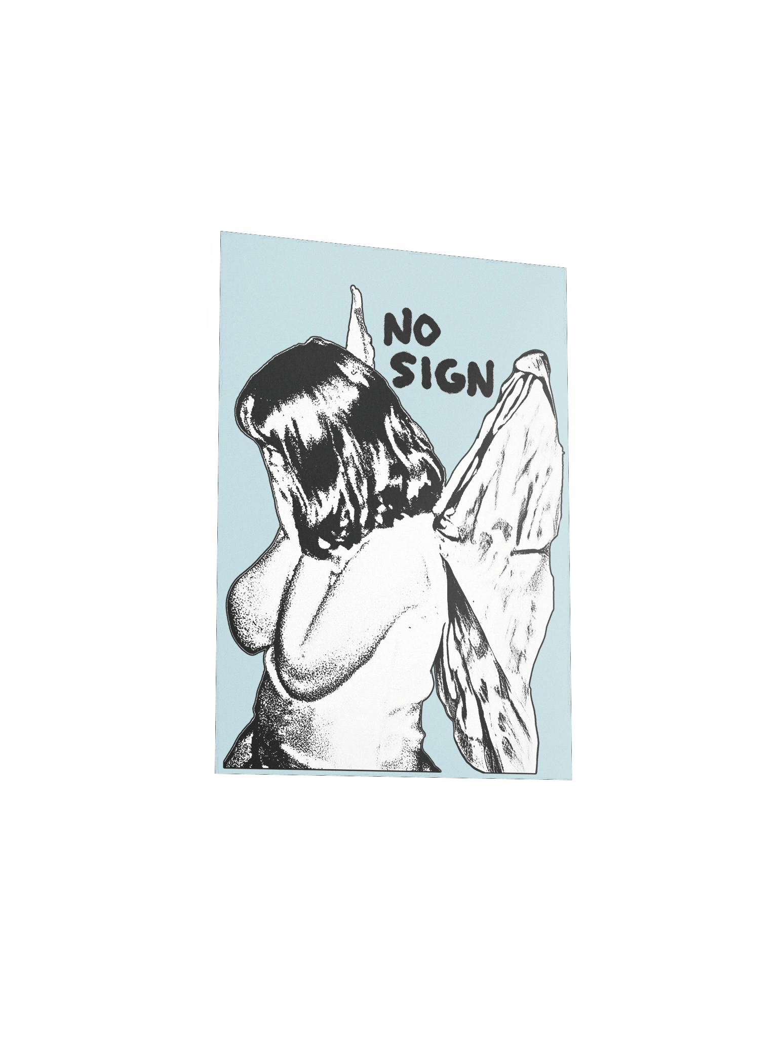 "NO SIGN" blue poster product image (15)