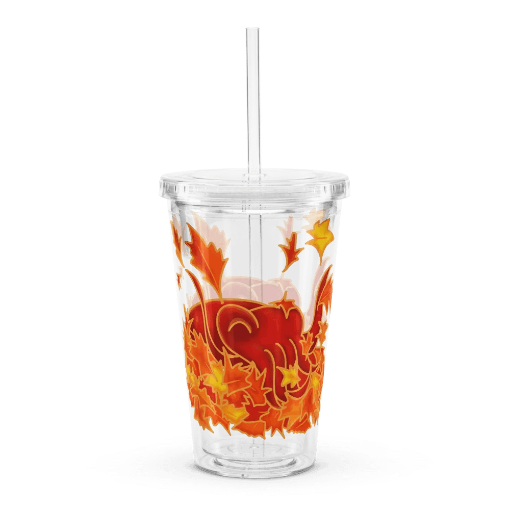 Leafpile Cuttle Tumbler with straw - double sided product image (2)