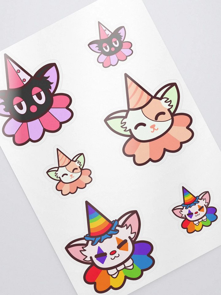 Circus Cat Sticker Sheet product image (1)